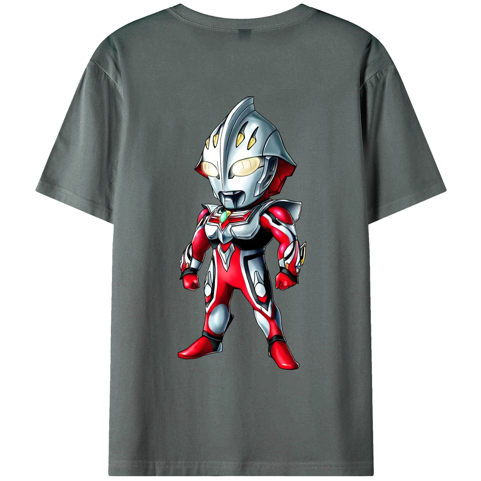 （画像用） ウルトラマン Ultraman 綿100％ メンズ半袖Tシャツ（バックプリント） 通気性